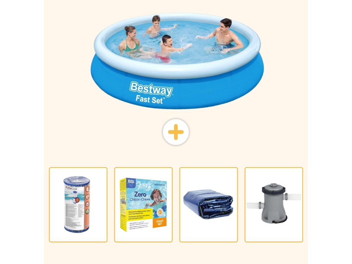 Bestway Piscina Bestway Fast Set Redonda - 244x61 Cm - 5-peças S50