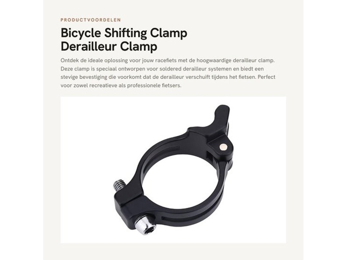 Ajustador De Derailleur Para Bicicleta - Adaptador De Anel De Derailleur - 31,8mm - Preto - Apropriado Para Derailleur Soldado - Estilo Compacto
