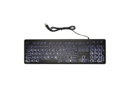 Teclado Com Iluminação Fiavel De 104 Teclas Com Letras Grandes