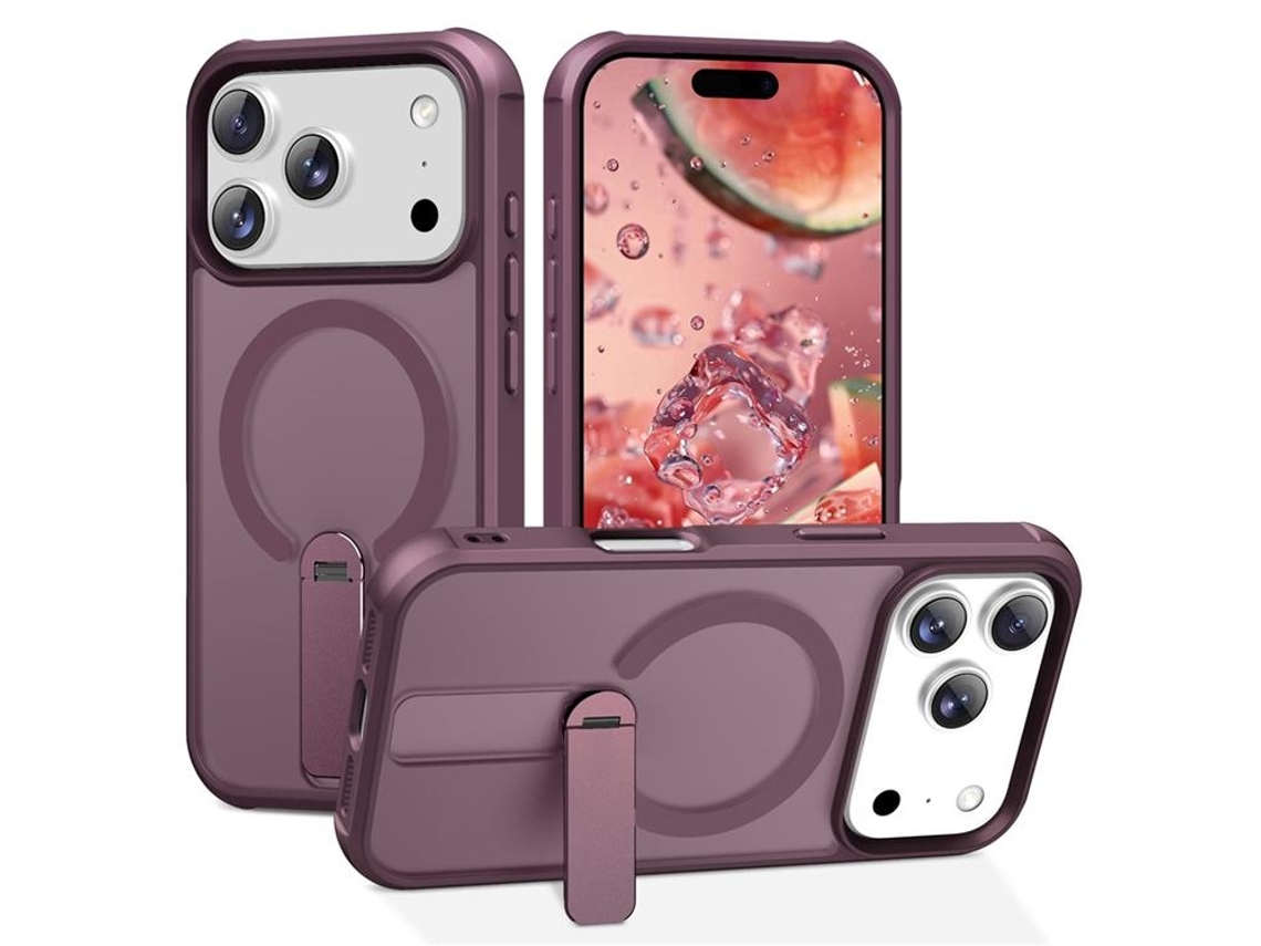 Capa Para Iphone 17 Pro Max Com Suporte Magsafe - Bordô