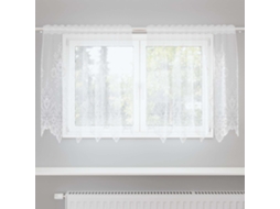 Vidaxl Cortina De Renda Branco 80 X 150 Cm Poliéster