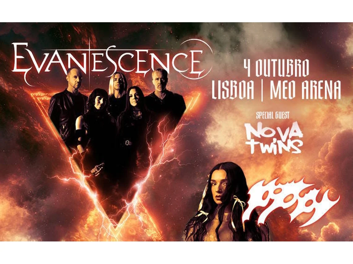 Bilhete EVANESCENCE 2026 WORLD TOUR