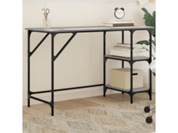 Vidaxl Secretária 120x50x75 Cm Metal/derivados De Madeira Cinza Sonoma