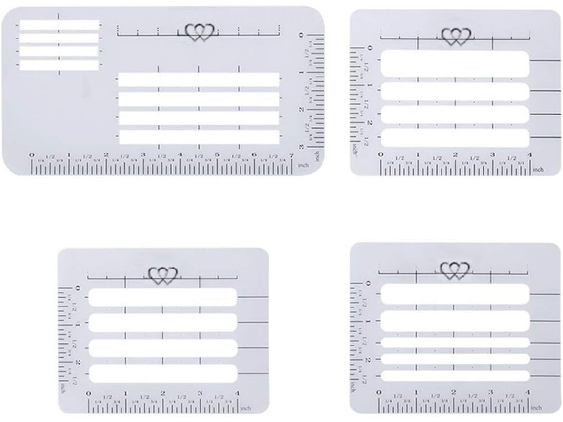 Conjunto de 4 estênceis multiuso para agendas de endereços