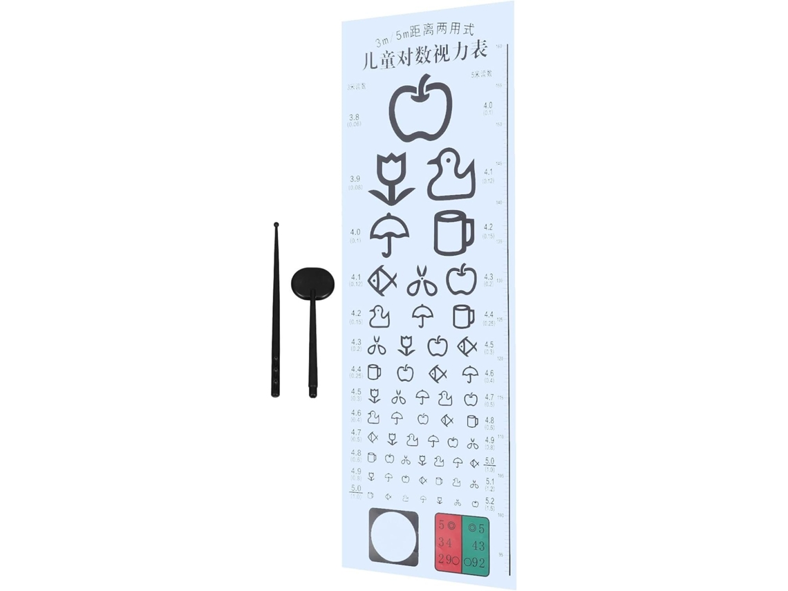 Material Cartão E Plástico, Adequado Para Uso Doméstico E Em Escolas De Optometria Testes Visuais, Ilustrações Nítidas