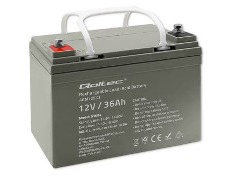 Agm Battery 12v 36ah Max. 540a Qoltec