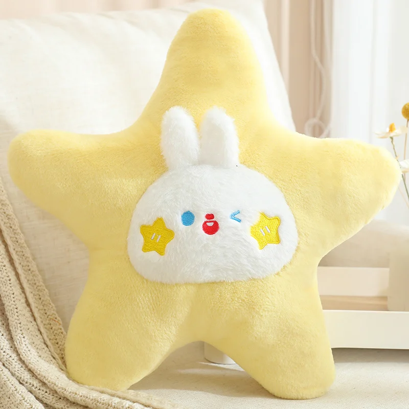 Almofada Decorativa Para Sofá Com Estampa De Coelho (43 Cm), Formato De Estrela De Cinco Pontas, Para Adultos. Almofada Criativa Com Desenho Animado.