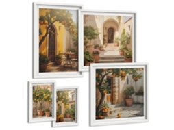 Conjunto De Pinturas Encantadoras Ruazinhas Laranjas Espelharte (5 Peças)