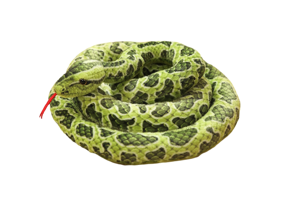 Cobra de pelúcia realista, brinquedo de pegadinha para ambientes internos e externos, como jardins.