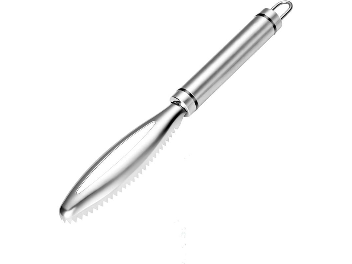 Rasqueta De Escamas De Pescado Acero Inoxidable Con Sierra Para Desescamar Rápido Herramienta De Cocina