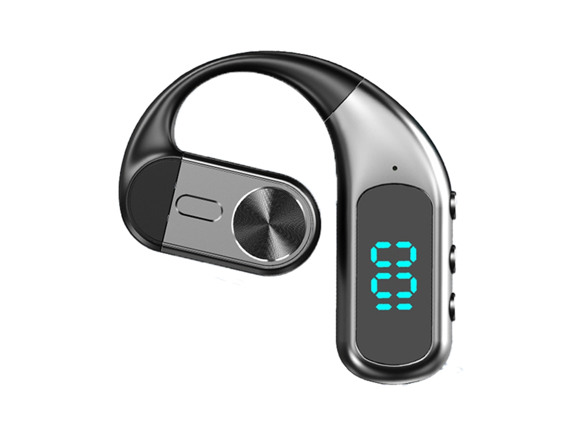 Fones de Ouvido Sem Fio Bluetooth com Microfone Hd e Visor de Led MDUG (preto)