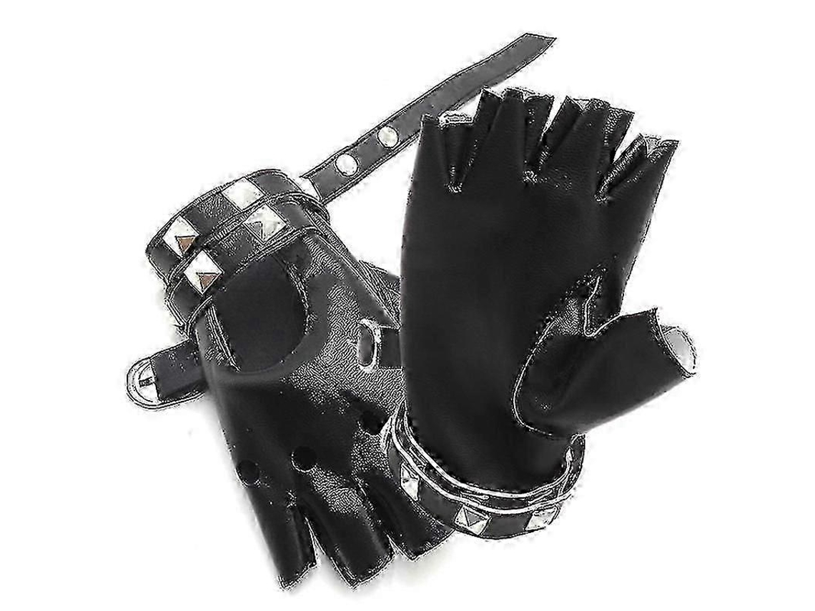 Luvas De Couro Punk Sem Dedos Para Mulheres, Ciclismo, Direção, Esportes Olysi Shop