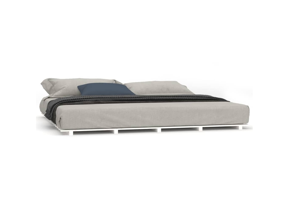 Bed Frame, Bed Frames Vidaxl Branco Madeira De Pinho (180 X 200 Cm)