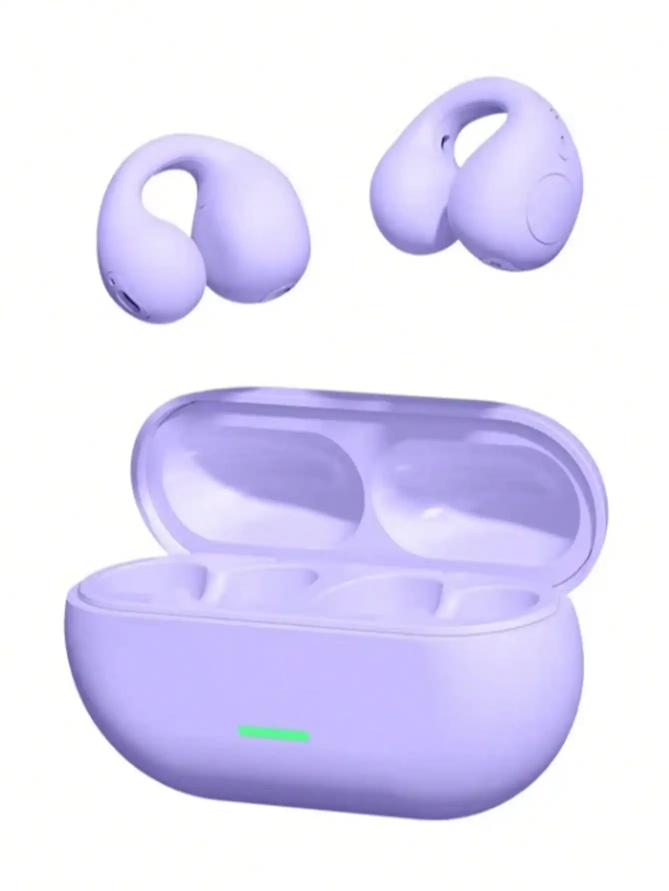 Fones De Ouvido Sem Fio Tws (roxos) Com Condução De Ar, Estilo Clipe, Cancelamento De Ruído.