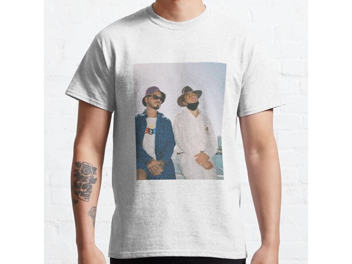 Rockinstone Bad Bunny - Bad Bunny J Balvin Oasis Ocean Classic T-shirt(l)