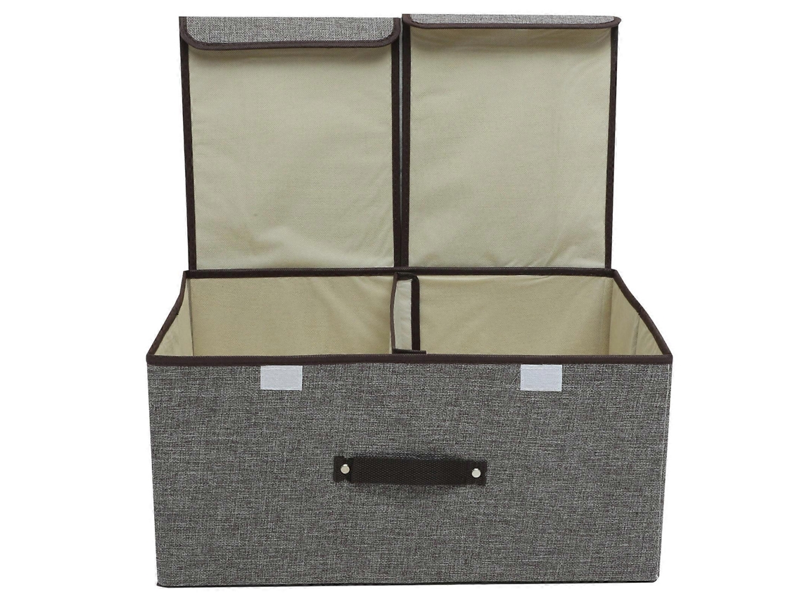 Caixa Organizadora Dobrável Para Roupas, Cinza, 50 X 30 X 25 Cm, Pacote Com 1 Unidade Olysi Shop