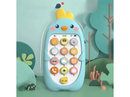 Primerox brinquedo Telefone Bebê Educativo Musical Simulação com Dentes Suave para 1 3 Anos Azul