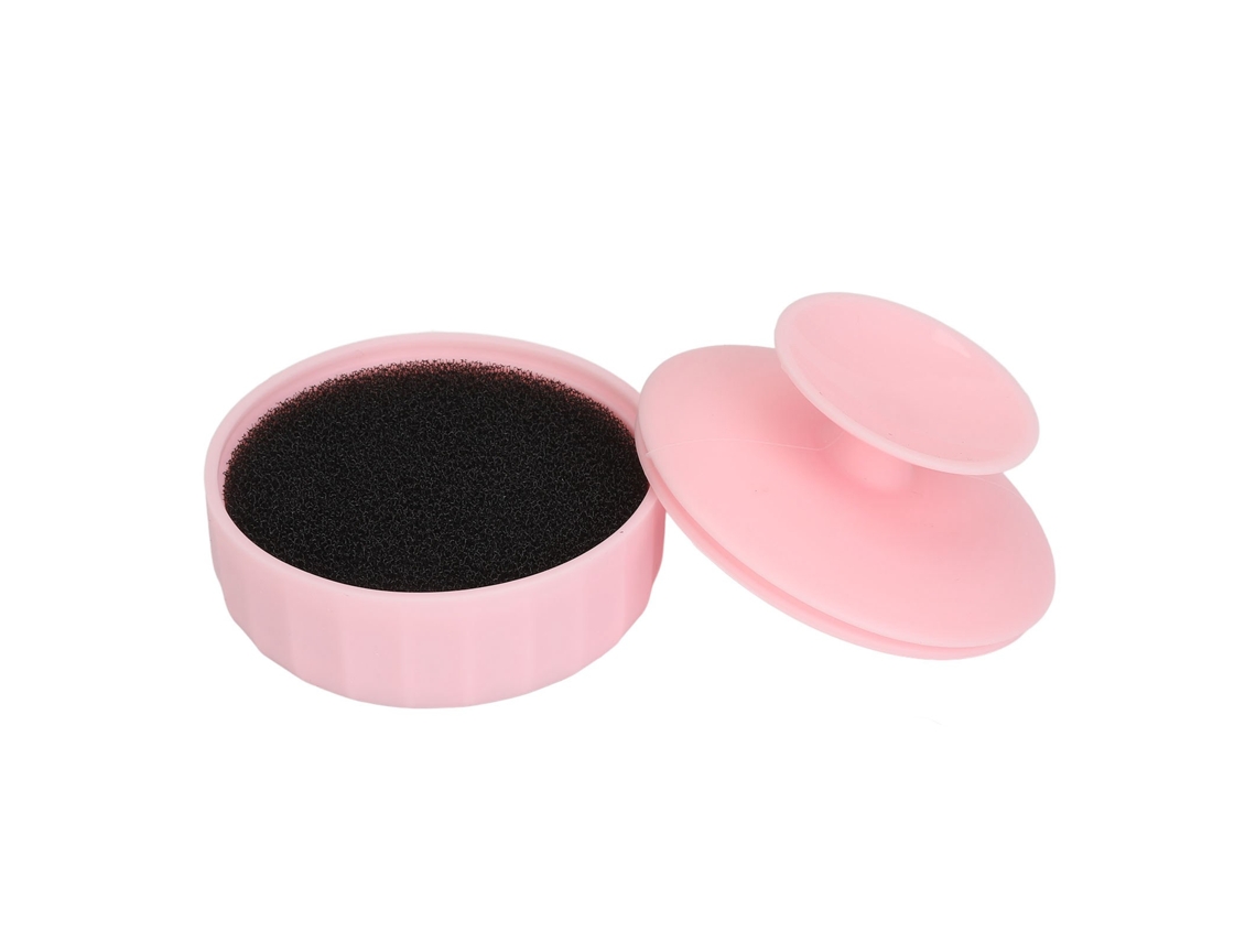 Caja Portátil Para Limpiar Brochas De Maquillaje Con Esponja De Descoloración Universal Y Función De Almacenamiento