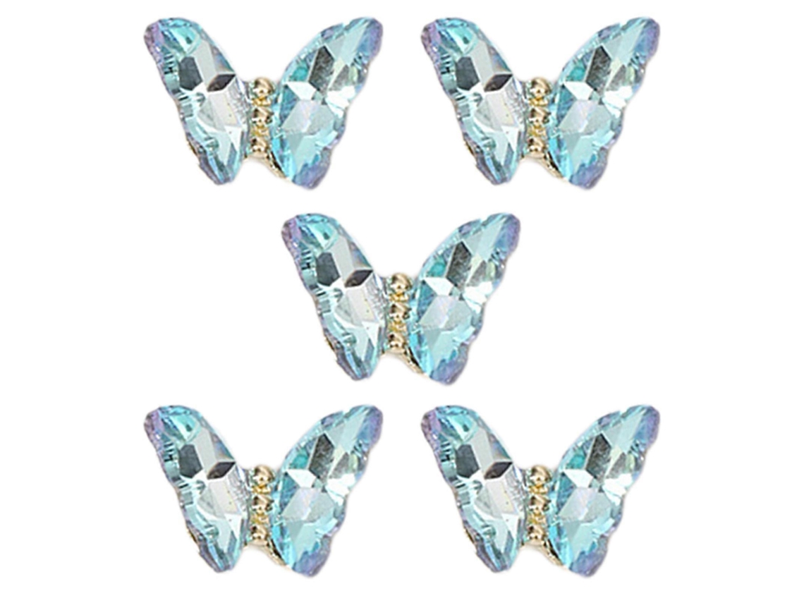 Pacote De Strass De Unha De Borboleta 3d, Acessórios De Artesanato De Unhas Da Moda, Enfeite Para Decoração Faça Você Mesmo Hengrongshen