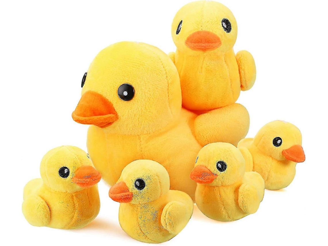 6 Peças Brinquedos De Pelúcia De Pato Com Bebês Conjunto De Brinquedos De Pato 8 Polegadas E 5 Peças 5 Polegadas Patinhos De Pelúcia Amarelos