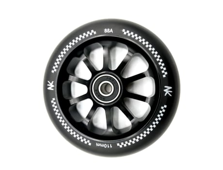 Roda Racing Nokaic 110mm para Scooter Trotinete Freestyle, borracha preta, centro do raio preto