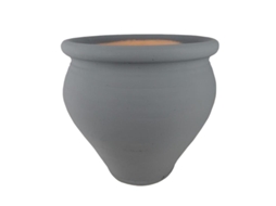 Vaso de Barro Médio 32x32 cm Cinza Kormax