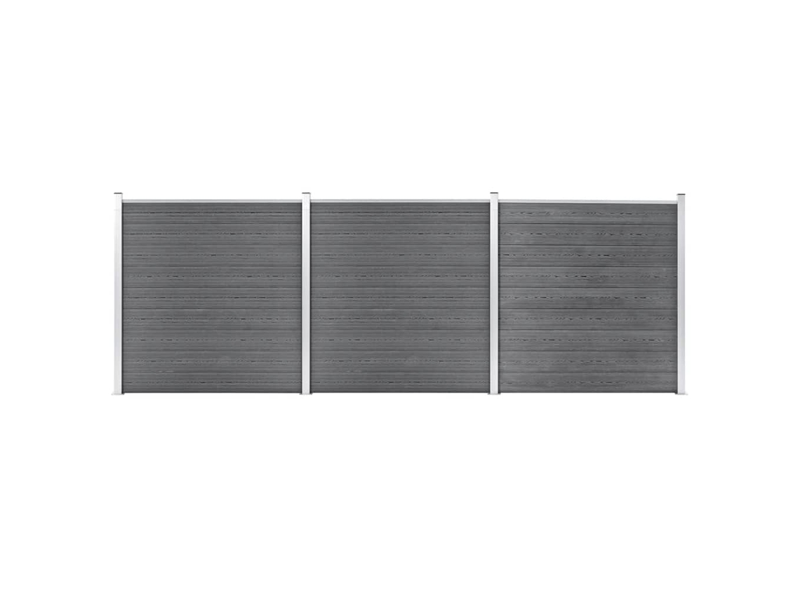 Vidaxl Painel De Vedação Para Jardim 526x186 Cm Wpc Cinzento