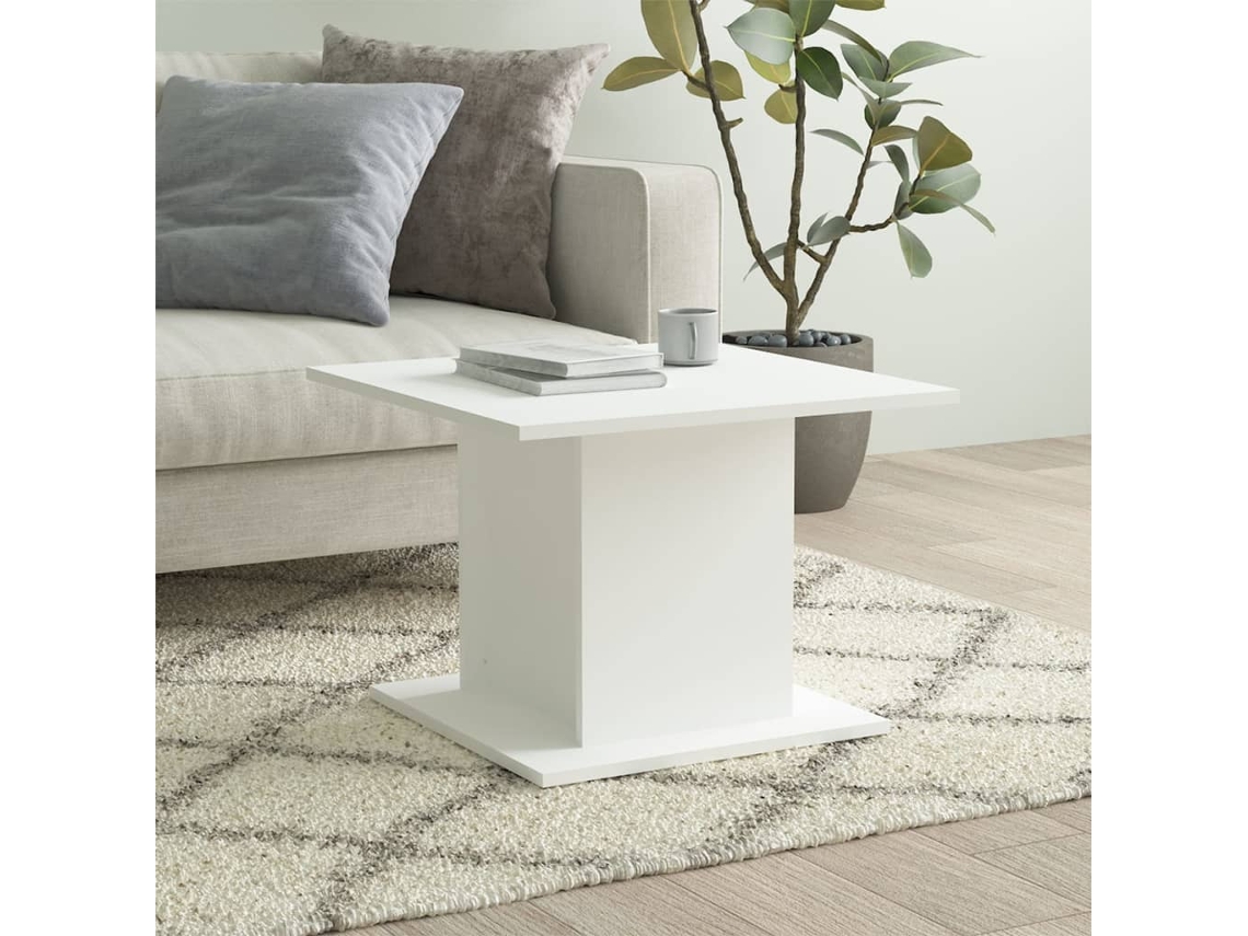 Vidaxl Mesa De Centro 55,5x55,5x40 Cm Derivados De Madeira Branco