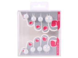 8pcs Conjunto Separadores De Dedos De Silicone Ortóticos Pé Ferramentas De Pedicure Pérola 3