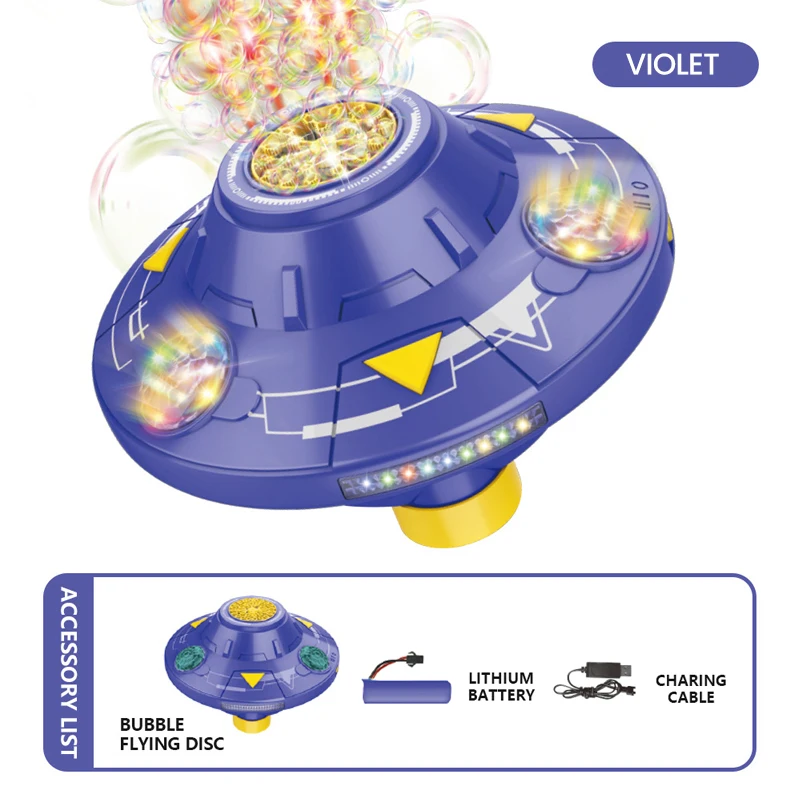 Máquina de Bolhas de Sabão Elétrica, Soprador de Sabão, 32 Furos, Presente para Meninos e Meninas MDUG (roxo)