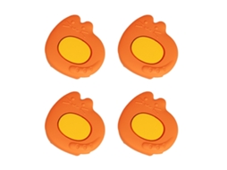 Primerox protetor de Canto de Móveis Silicone Macio 4pcs Desenho Animado para Bebê Laranja
