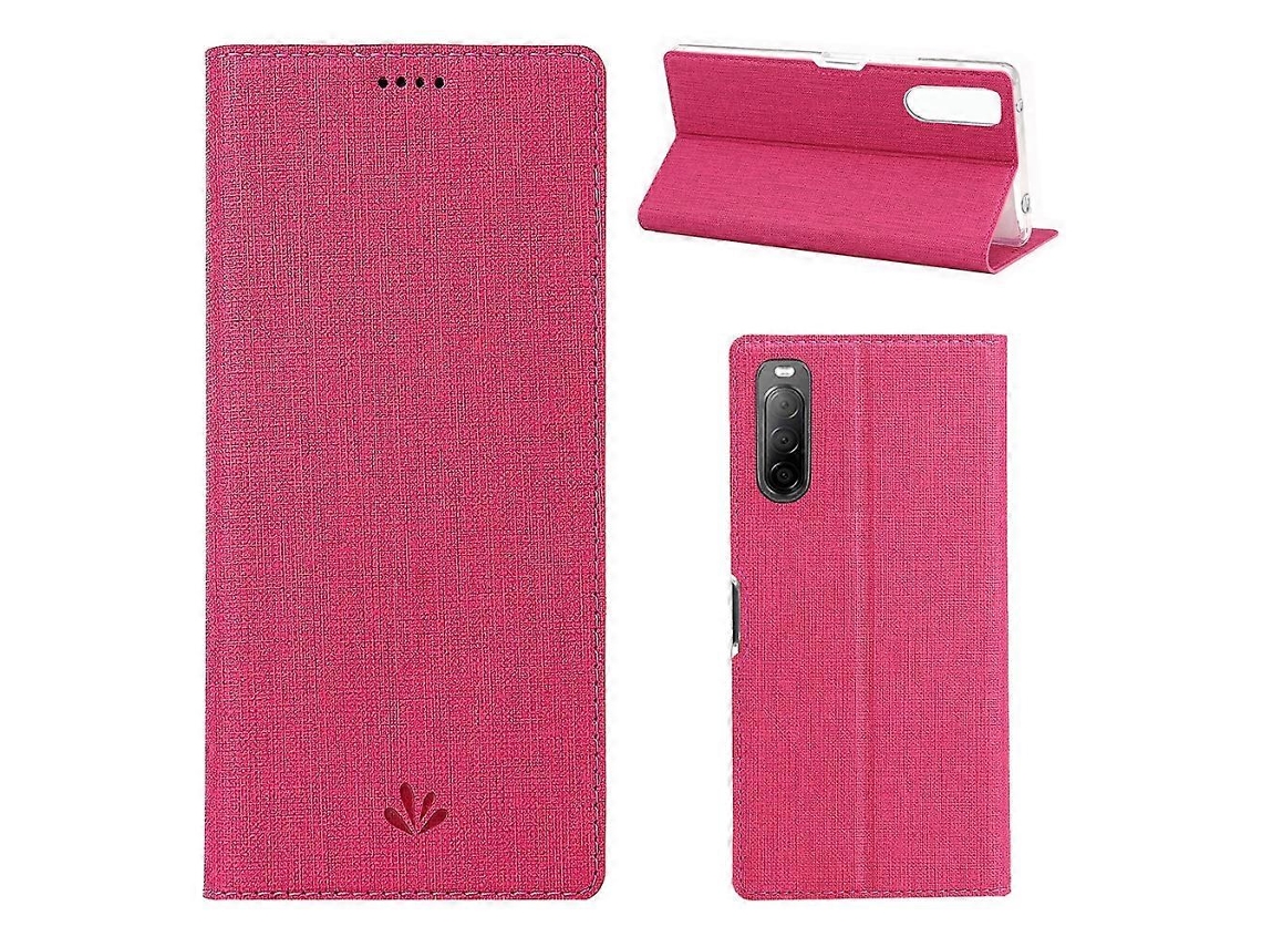 Capa Protetora Horizontal Flip Com Compartimento Para Cartão E Suporte Para Sony Xperia 10 Ii Vili Tpu Pu À Prova De Choque (azul)