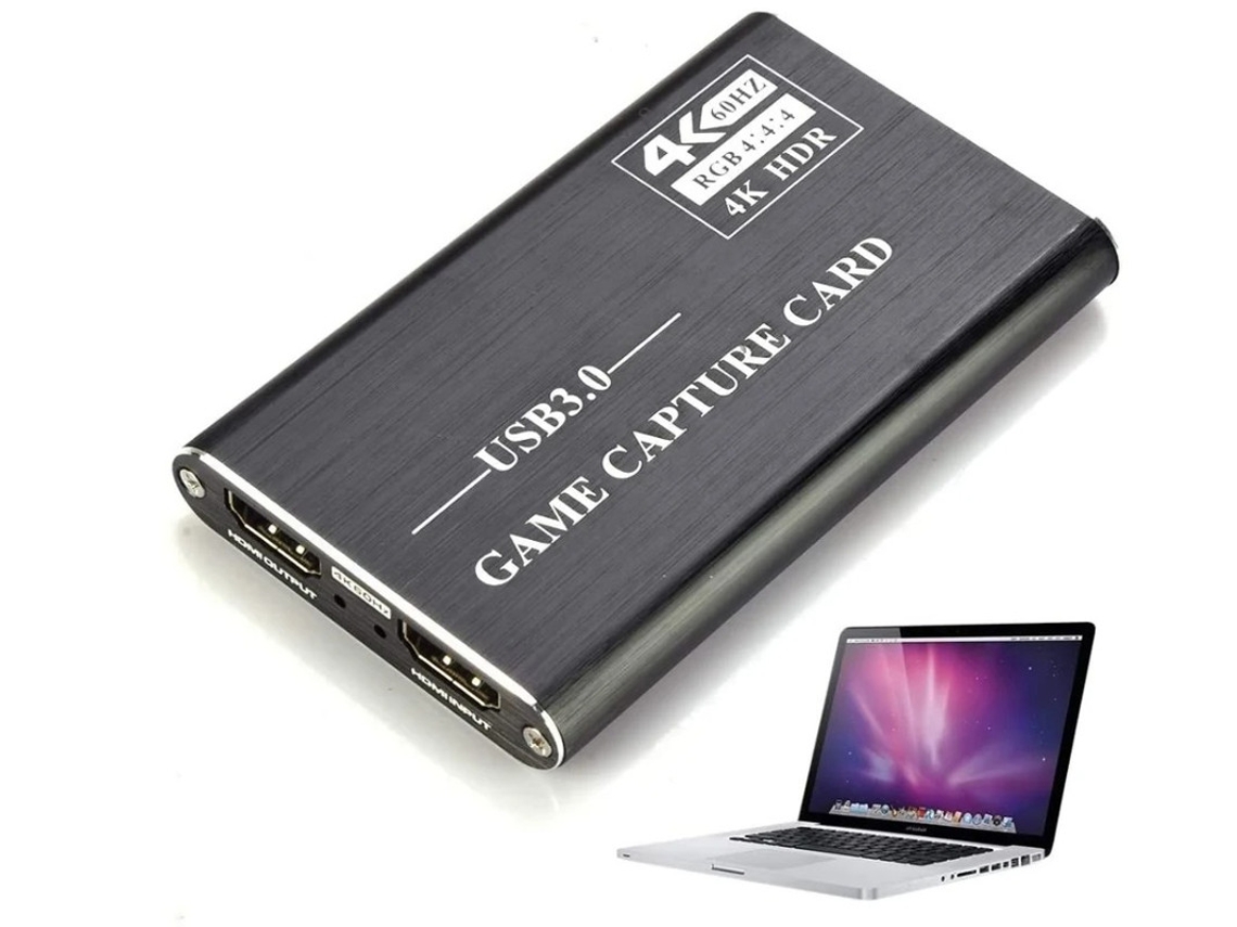 Placa de captura de vídeo Yizhood 4k Hdmi preta