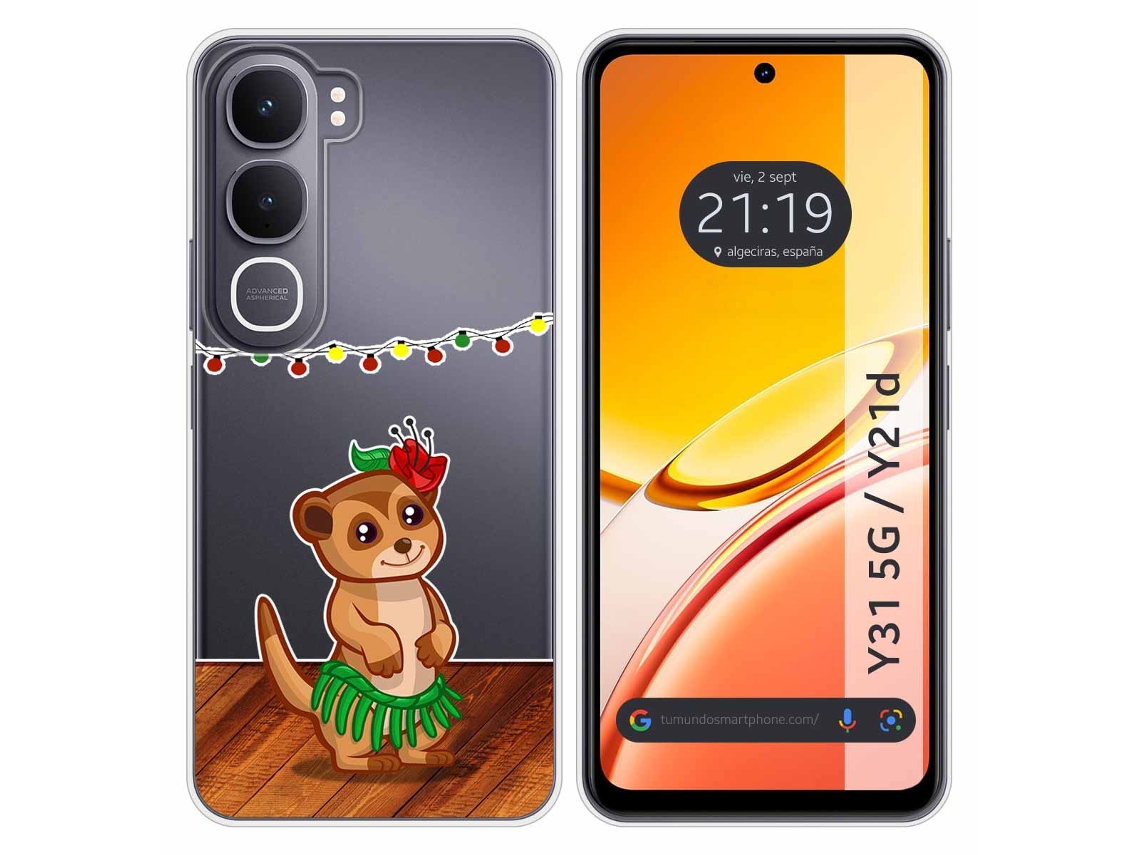 Capa Tumundosmartphone De Silicone Transparente Para Vivo Y31 5g / Y21d Design De Suricata