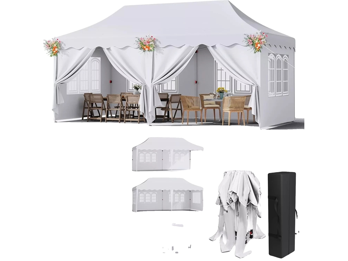 Gazebo, Impermeável, Proteção Uv, Branco Oem