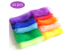 Mali 10pcs Lenços Pequenos Coloridos Doces para Crianças Dança Performance Acessórios