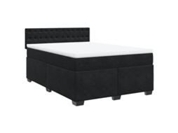 Cama com Molas/colchão 160x200 Cm Veludo Preto MAISON EXCLUSIVE