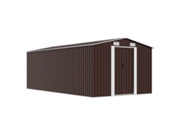 Vidaxl Abrigo De Jardim 257x489x181 Cm Metal Castanho