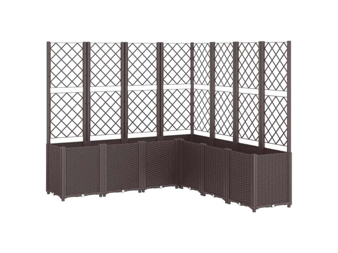 Garden Planter, Garden Planters Vidaxl Marrom Polipropileno (160 X 160 X 140 Cm)