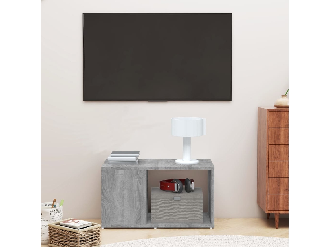 Vidaxl Móvel De Tv 60x24x32 Cm Derivados De Madeira Cinzento Sonoma