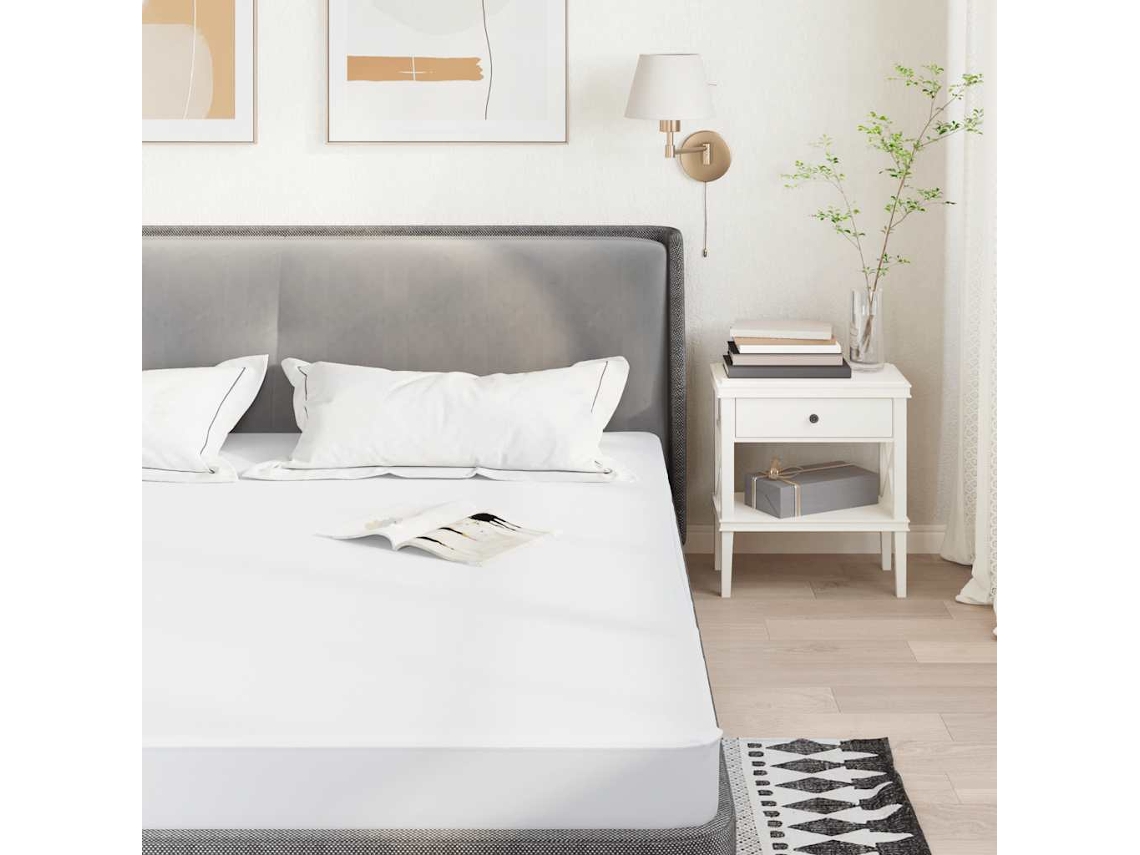 Vidaxl Protetor De Colchão Impermeável 90x200 Cm Branco