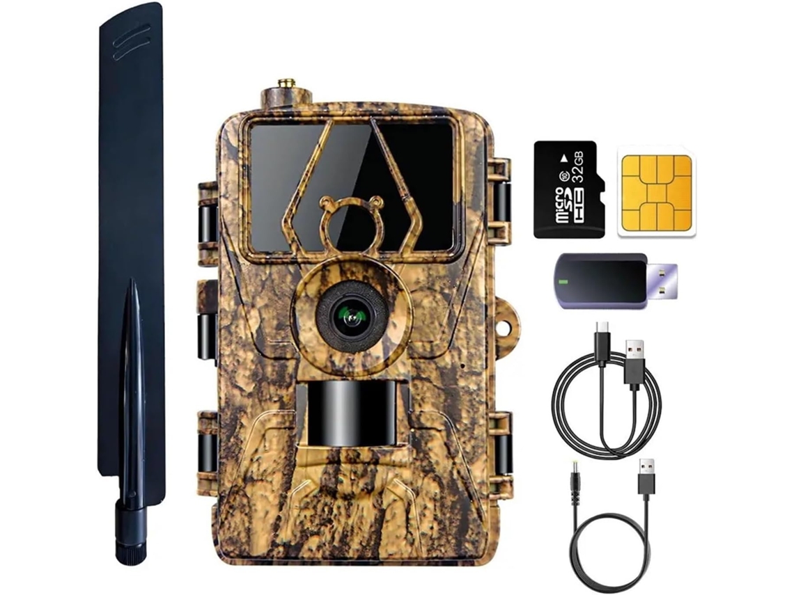 Câmera Faune Sauvage App de Chasse 4g Lte 60mp Foto 8k Vídeo Nuit Infrarouge Suivi Des Animaux SFUSHOS