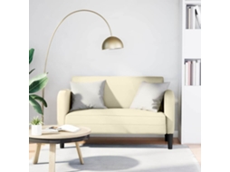 Vidaxl Sofá-luvas 110 Cm Couro Artificial Creme