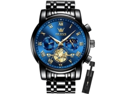 Lurelia Relógio Cronógrafo Masculino, Movimento De Quartzo, Analógico, Data/calendário, Luminoso, Aço Inoxidável, Resistente À Água