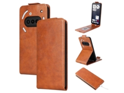 Capa De Couro Com Aba Vertical Magnética E Fivela Para Celular Nothing Phone 3a