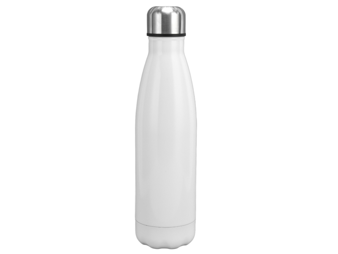 Frasco Térmico LAXISCREED Forma Cola Aço Inox Branco Brilhante