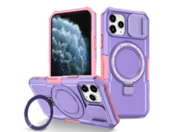 Capa Zruxe Compativel Com Iphone 11 Pro (sliding Camshield - Magsafe - Tpu Hybrid Pc - Rosa Roxo)