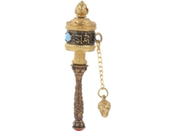 Roda De Oração Tibetana Artesanal Em Cobre, Com Manivela, Delicado Ornamento Religioso Para Decoraçã Gokoco