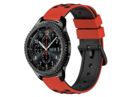 Pulseira De Silicone Poroso Bicolor De 22 Mm Para Samsung Gear S3 Frontier