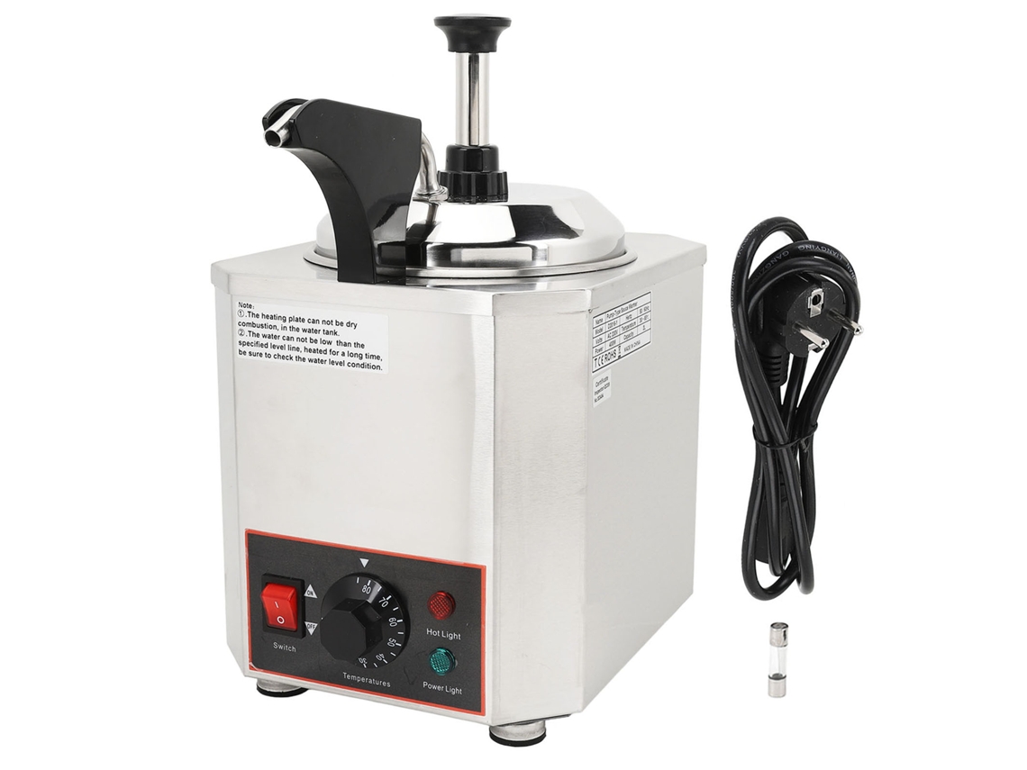 Dispensador de molhos elétrico de 2l com bomba, temperatura ajustável 30 85°C para uso doméstico e comercial LAXISCREED